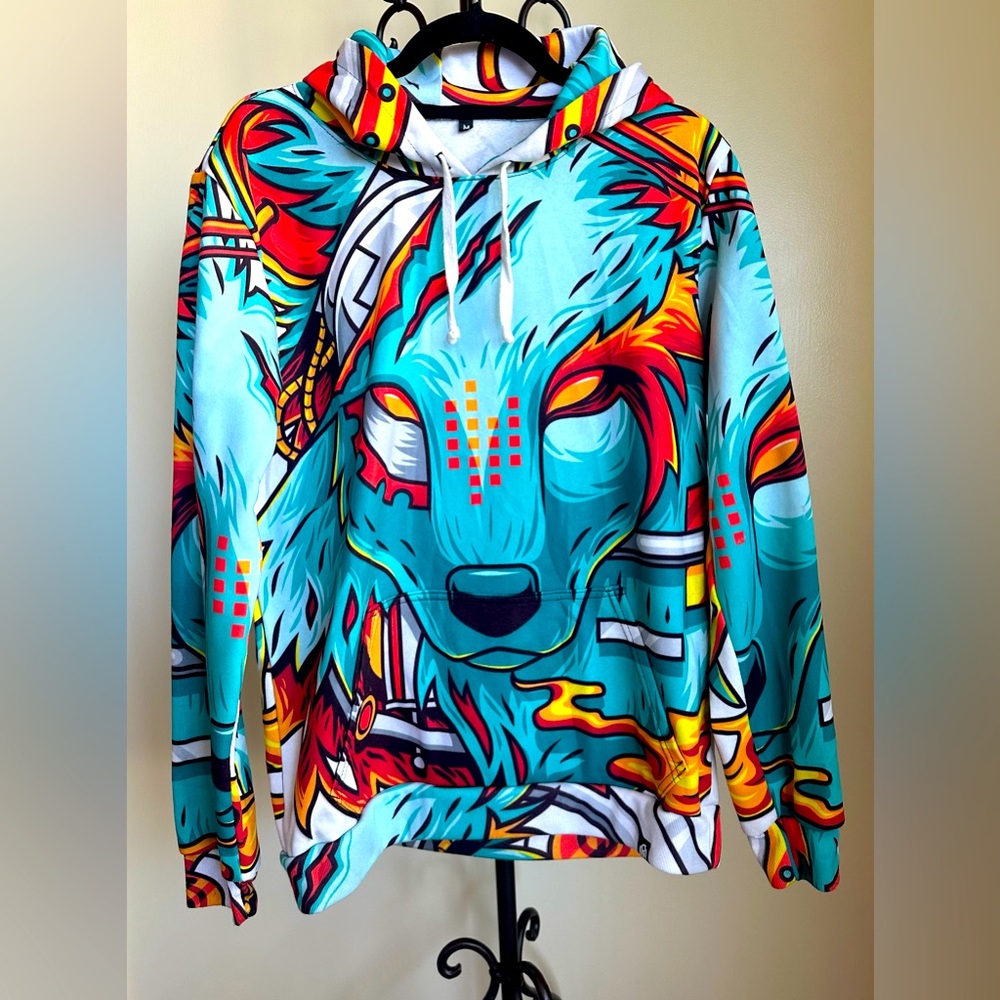 Into the AM Hoodie with Wolf Design